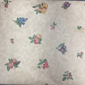 Donna Rose Vintage Kitchen Fruit Wallpaper Double Roll 54 Square Feet